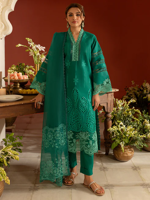 Embroidery Schiffli Lawn Suit